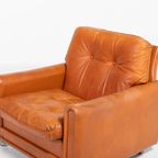 Danish Modern Cognac Leather Armchairs From 1960’S thumbnail 6