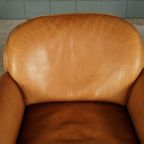 Vintage Leren Fauteuil Met Hocker – Hans Kaufeld – Jaren 70 thumbnail 7
