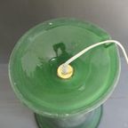 Vintage Italiaanse Groene Glazen Murano Scavo Lamp thumbnail 11