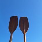 Prachtige Vintage Set Houten Roeiriemen thumbnail 9