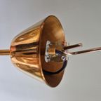 Grande Suspension En Laiton Et Verre Fumé Bullé, 1970 thumbnail 9