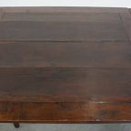 Antieke Franse Eikenhouten Uitschuifbare Xxl Eettafel Uit Eind 18e/ Begin 19e Eeuw thumbnail 8