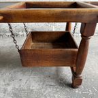 Brutlistic Oak Stone Coffeetable With Ironchains thumbnail 7