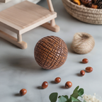 Kunststof Ronde Decoratie Bol Ø 10 Cm Met Streepmotief thumbnail 4