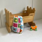 Xl Houten Poppenwieg Schommelbedje thumbnail 2