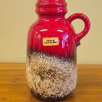 Vintage West Germany Vaas Vaasje Oorvaasje Rood Bruin thumbnail 6