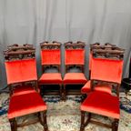 Set Van 6 Stoelen In Neogotische Stijl. thumbnail 3