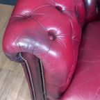 Rode Chesterfield Clubfauteuil thumbnail 11
