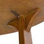 Art Deco Plantentafeltje Bijzettafeltje Eikenhouten Jaren 50 thumbnail 14