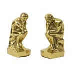 Italiaanse Messing Boekensteunen De Denker Rodin Regina 18cm thumbnail 6