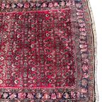 Perzisch Hosseinabad Vloerkleed Rood 120X160Cm - Vintage Tapijt - Rood Beige Donkerblauw - Reliving thumbnail 5