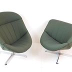 2 Rudolf Wolf Swivel Chair Modello Groen Ploegwool Fauteuils thumbnail 3