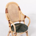 Set Of 2 Vintage 1970’s Rattan-bamboo Indoor/outdoor Chairs With Table thumbnail 7
