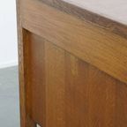 Uniek En Antiek Eikenhouten Art Deco Bureau Uit Begin 20e Eeuw In Amsterdamse School Stijl thumbnail 15