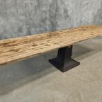 Antieke Industriële Tafel Xxl Eettafel 90 X 308 Cm thumbnail 11