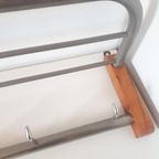 *vintage Kapstok Artdeco Wandkapstok Chroom En Hout thumbnail 7