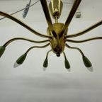 Mid-Century Design Spider Brass Ceiling Lamp ,11950’S thumbnail 6