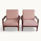 Set Van 2 Deense Mid Century Modern Fauteuils - Jaren 60 thumbnail 7