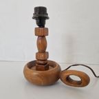 Scandinavische Houten Blaker Tafel Lamp Tramp Art. thumbnail 6
