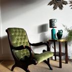 Sale Groene Chesterfield Victoriaans Fauteuil Vintage thumbnail 13