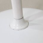Vintage Ronde Bijzettafel - Wit, Glas Jaren '70 thumbnail 7