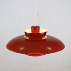 Original Red Danish Pendant Lamp - Fog And Morup By Jo Hammerborg - Model Penta - 1960 thumbnail 7