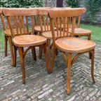 6 + 1 Baumann Bistrostoelen Keukenstoeln Café Stoelen Frans thumbnail 13