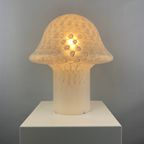 Large White Glass Peill And Putzler Mushroom Table Lamp Xl 1970 thumbnail 2