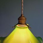 Vintage Hanglamp In Groene Opaline, Jaren 60-70 thumbnail 12