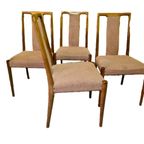 4 Vintage Design Teakhouten Eetkamerstoelen Jaren 60 thumbnail 5