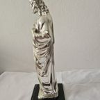 Italian Jesus Christ Sculpture Silver Plated Argenti 725 Heart Of Sacred thumbnail 7