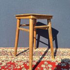 Vintage Brutalist Spaans Melk Krukje, Kruk, Hout, Bankje thumbnail 24