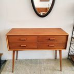 Vintage Jaren '60 Sideboard, Sidetable, Ladekast(je) thumbnail 3