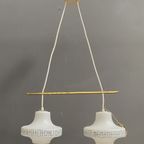 Double Glass Hanging Lamp 1960s thumbnail 7
