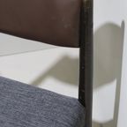4x Vintage Eetkamerstoelen - Jaren '60, Bruin, Grijs thumbnail 13