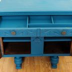 Petrolblauw Dressoir 'vrouw Met Goudvissen' - Eclectisch thumbnail 7