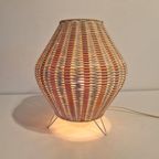 Vintage Tafellamp Rattan IKEA thumbnail 3