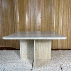 Vintage Mid Century Travertin Salontafel / Bijzettafel thumbnail 2