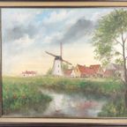 Georges Tahon - Schilderij - St-Karelsmolen De Moeren thumbnail 4