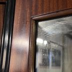 Vintage Mahonie Kledingkast, 3 Delig, Hang En Leg, Met Spiegeldeur 180 Cm Breed En 209 Cm Hoog thumbnail 6