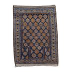 Leuk Vintage Oosters Vloerkleed Met Voornamelijk Oranje En Blauwe Tinten 132×83 Cm thumbnail 2