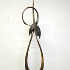 Vintage 50S Messing Kraanvogel Sculptuur Boris Lovet-Lorski / Art Deco Entwined Cranes Sculpture thumbnail 7