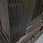 Antieke Kast Zwarte Kast Boekenkast Broodkast Wandkast Tv thumbnail 15