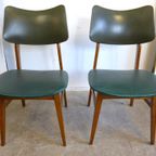 Set Van 4 Vintage Retro Stoelen Van Ontwerper Van Os thumbnail 14