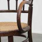 Leuke Originele Vintage Thonet Bistro Design Stoel Met Armleuningen thumbnail 4