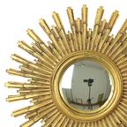 Grote Gouden Zonnespiegel Sunburst Resine Convex 56Cm thumbnail 6