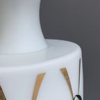 Opaline Glass Pendant Lamp With Gold And Black Drawing thumbnail 8