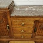 , Art Deco Tv Meubel, Vintage Dressoir, Ladekast Marmer Blad thumbnail 15