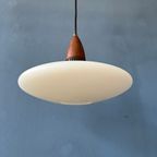 Melkglas Hanglamp - Philips Style Light Armatuur - Louis Kalff - Opaline Glass Lamp thumbnail 9