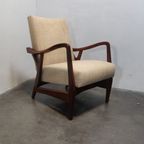 Massive Teak Organic Shaped Lounge Chair By Topform, 1950S. Two Pieces Available. thumbnail 11